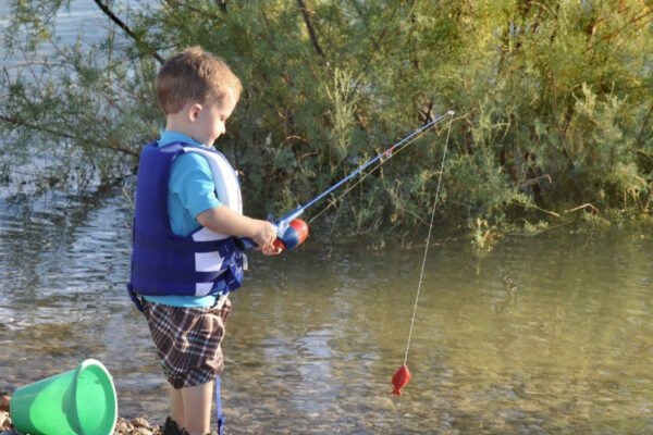 boy fishing